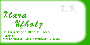 klara ufholz business card